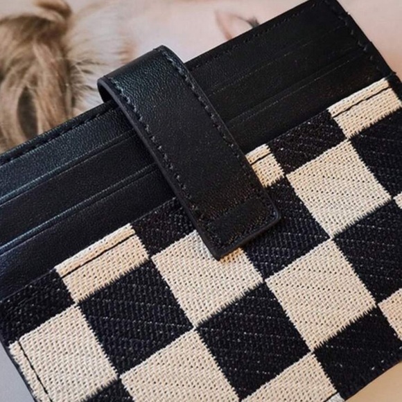NEW Checkered Card Wallet - Picture 5 of 6